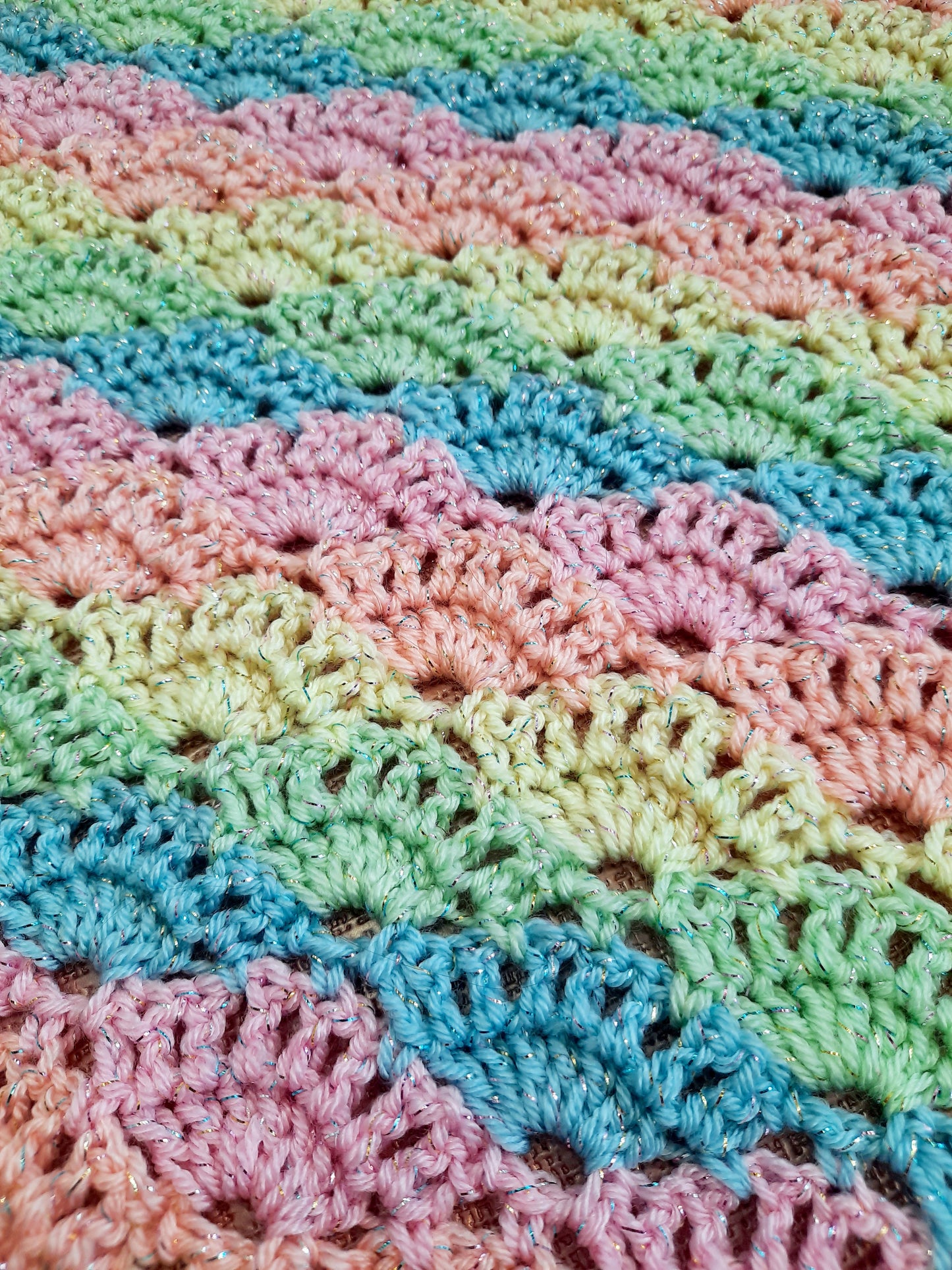 Large Shell Stitch Crochet Blanket Kit (Naztazia.com)