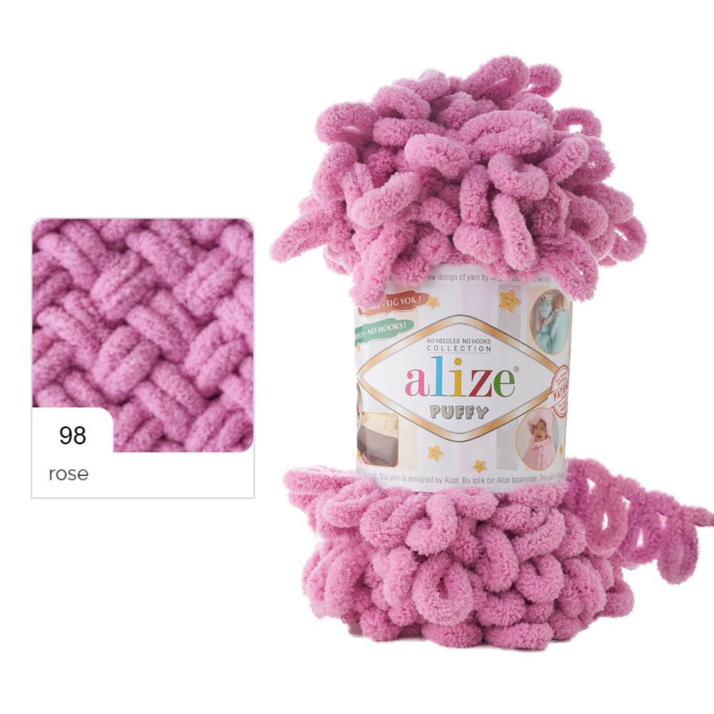 Alize Puffy Finger Knitting 98 Rose
