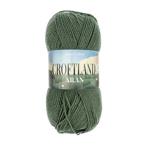 James C Brett Croftland Aran 200g A205 Forest