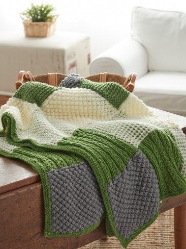 Yarnspirations Knit Textured Afghan Yarn Kit