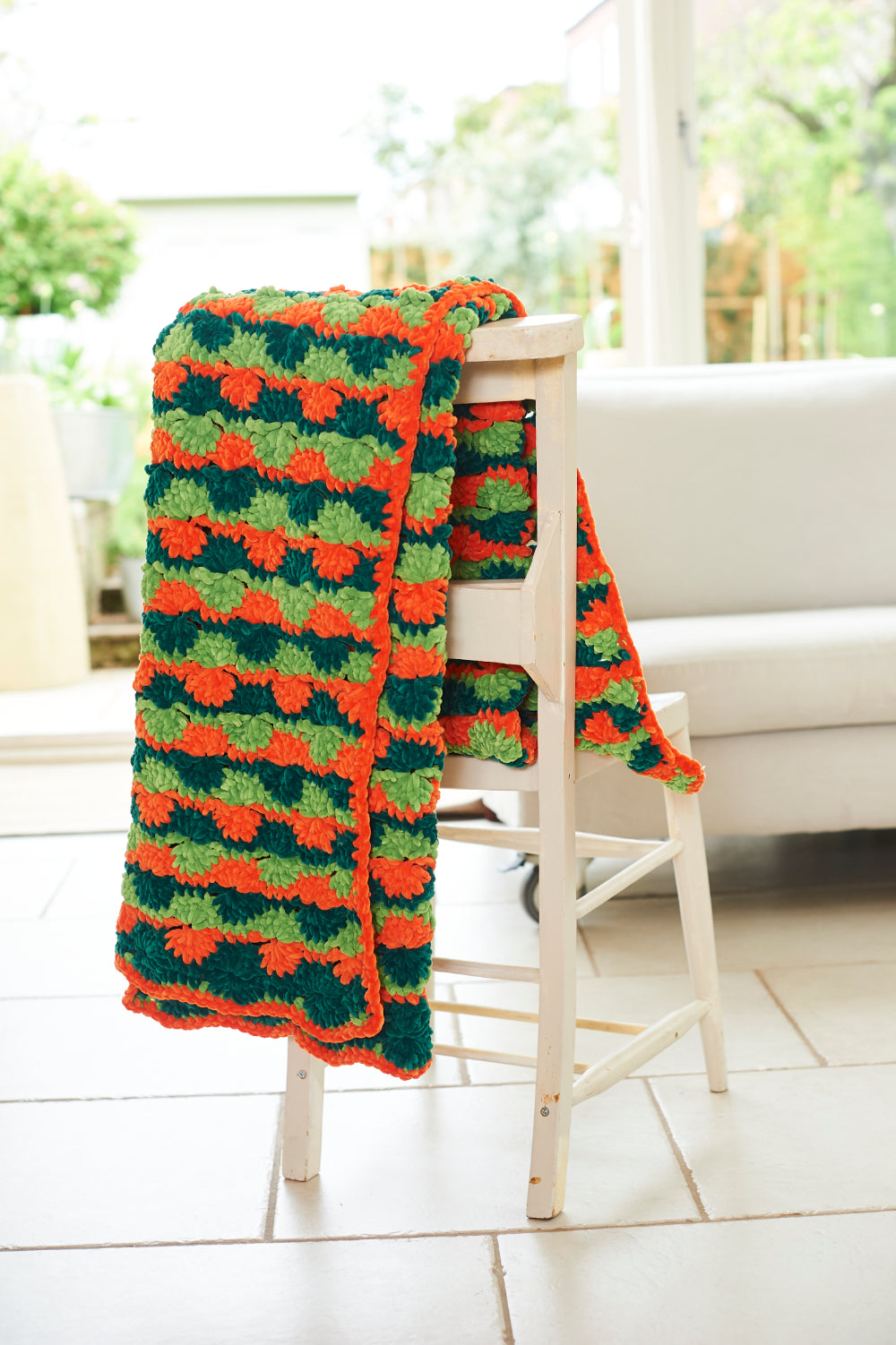 Stylecraft Chenille Chunky Pattern 10248 Crochet Blankets