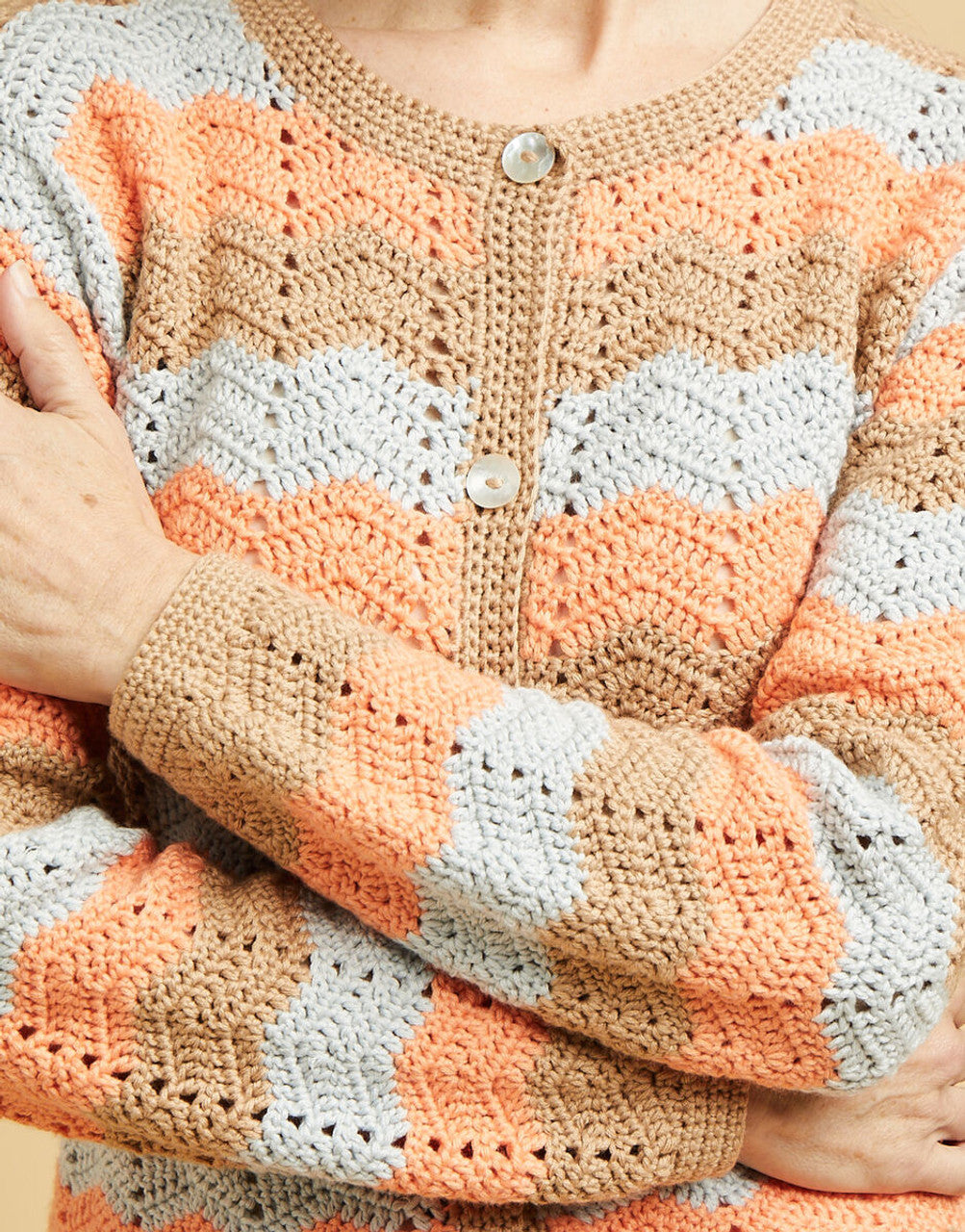 Sirdar 10670 Chevron Stripe Jacket Crochet Pattern