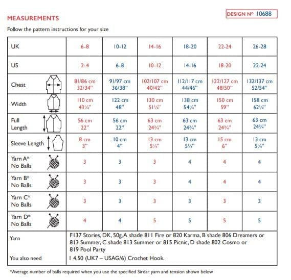 Sirdar 10688 Miami Nice Shirt Crochet Pattern