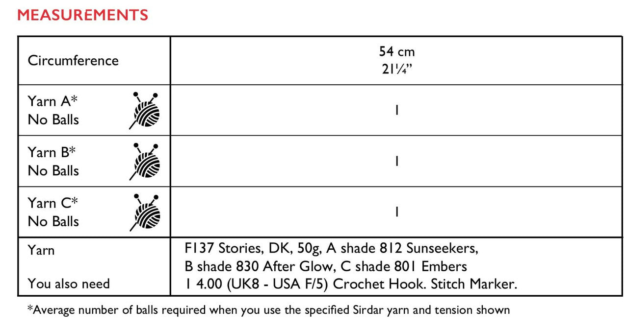 Sirdar 10533 Bucket Hat Crochet Pattern