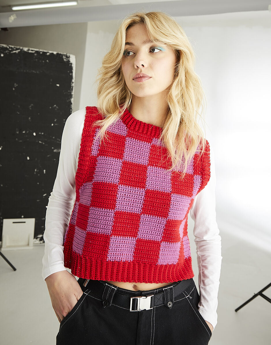 Sirdar 10577 Gridlock Crochet Vest Pattern