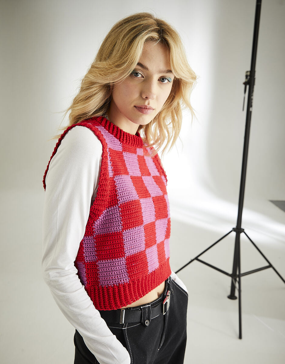 Sirdar 10577 Gridlock Crochet Vest Pattern