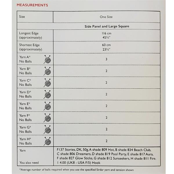 Sirdar 10523 Glasto Poncho Crochet Pattern