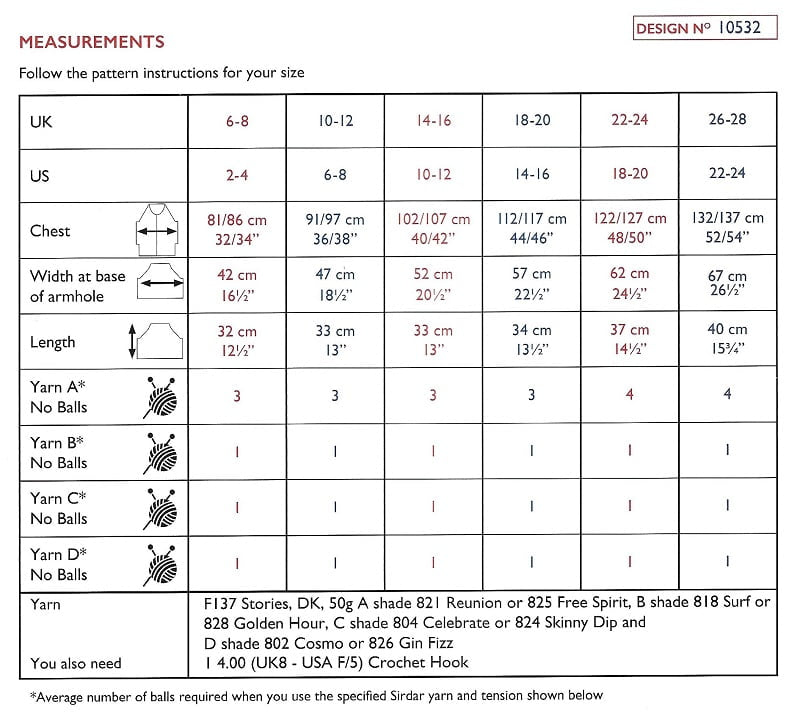 Sirdar 10532 Crochet Vest Pattern