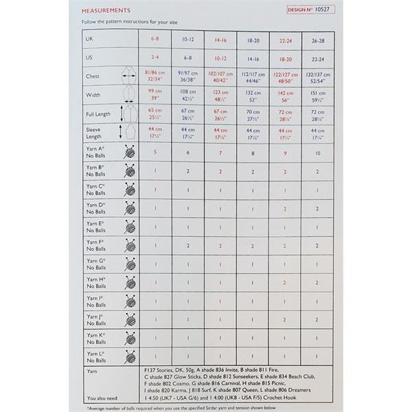 Sirdar 10527 Crochet Granny Square Sweater Pattern