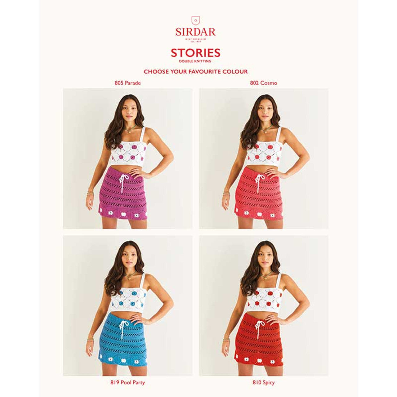 Sirdar 10530 Flower Power Two-Piece Crochet Pattern