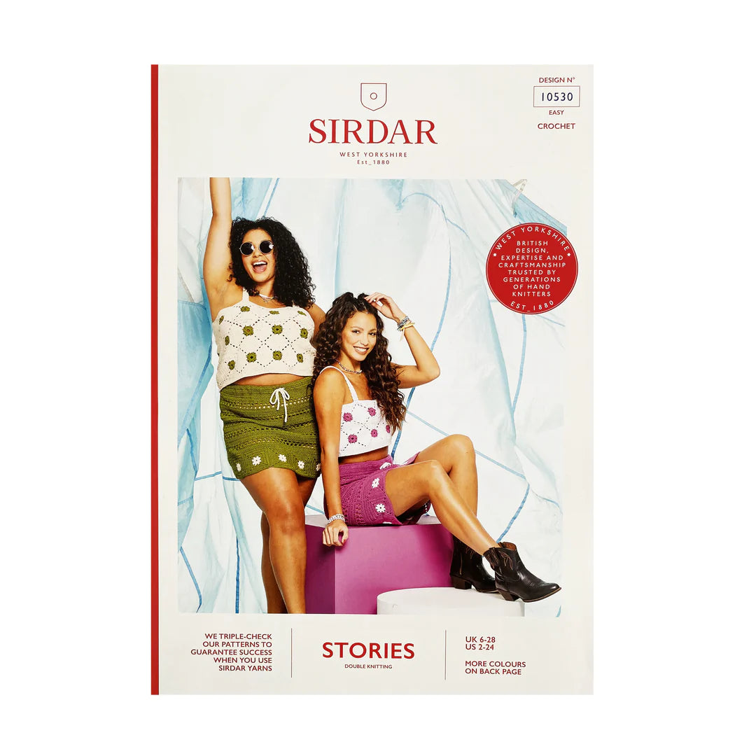 Sirdar 10530 Flower Power Two-Piece Crochet Pattern