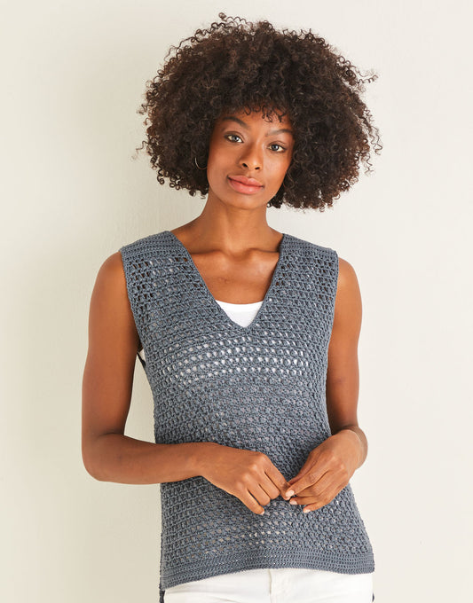 Sirdar 10114 Crochet Sleeveless Vest Pattern