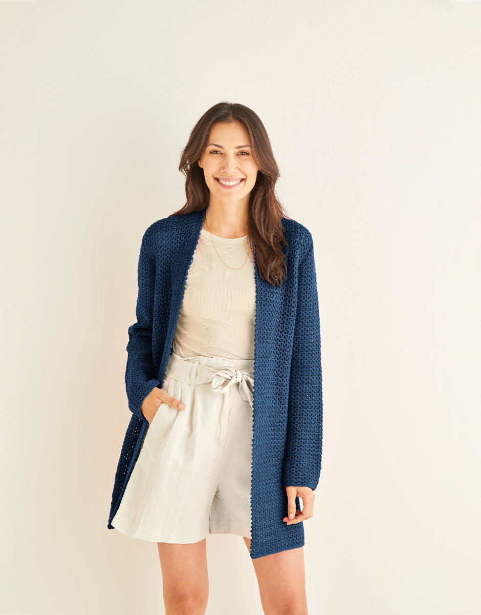 Sirdar 10249 Longline Crochet Cardigan Pattern