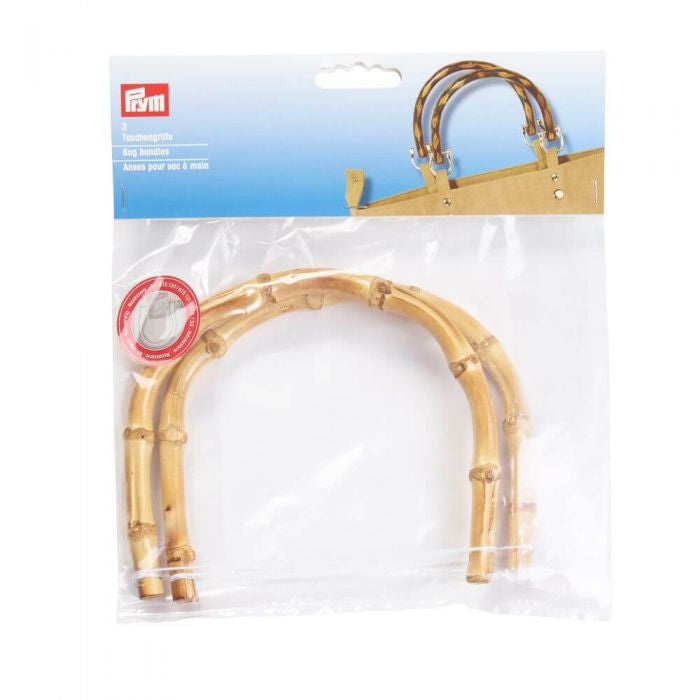 Prym Bamboo Bag Handles, 15.5cm x 13cm