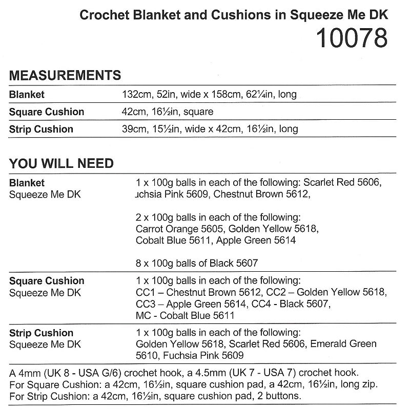 Stylecraft Squeeze Me Pattern 10078 (Crochet)