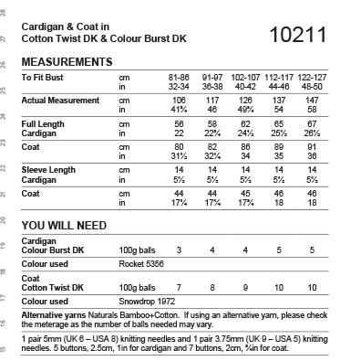 Stylecraft Cotton Twist Dk Pattern 10211 Knit