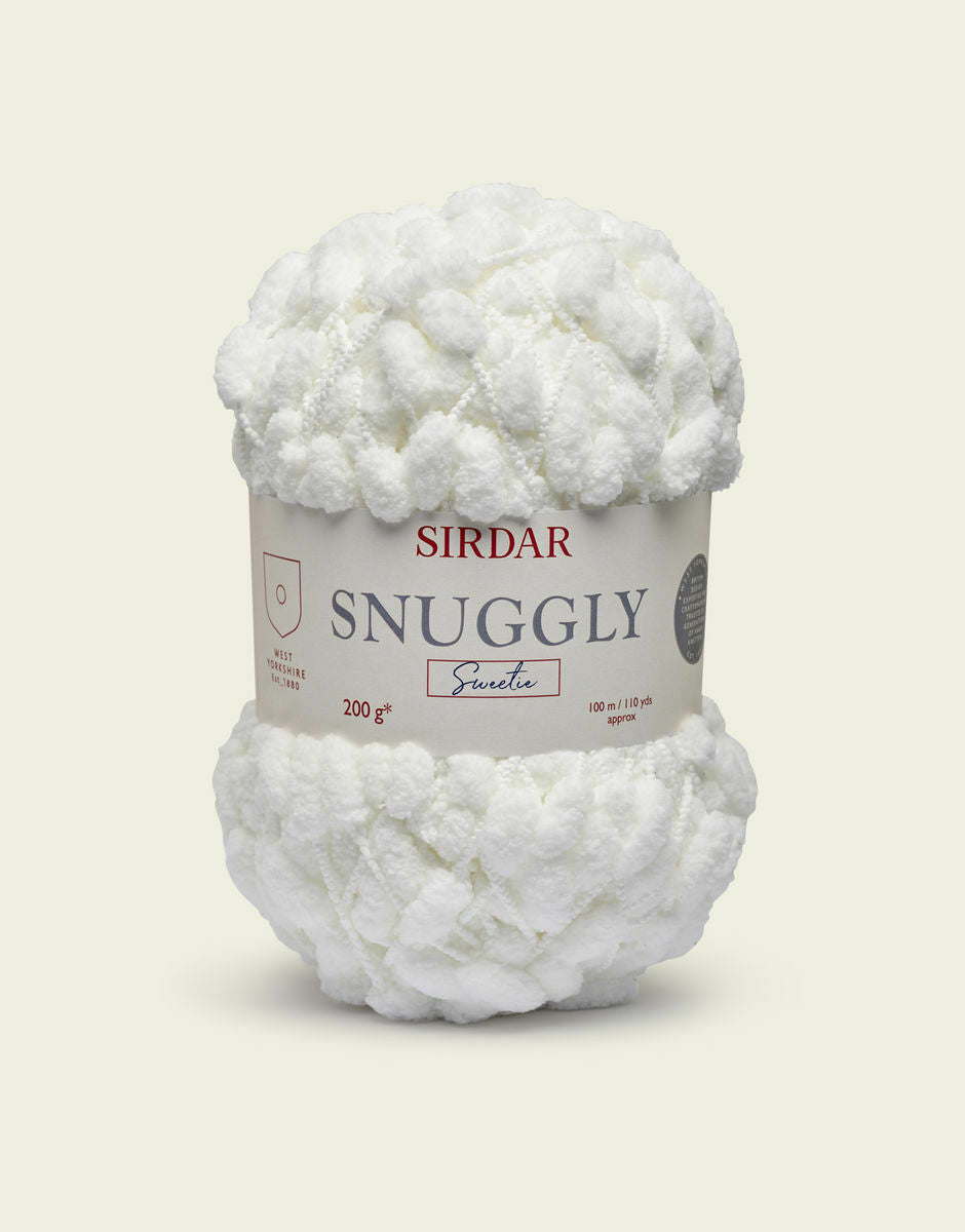 Sirdar Snuggly Sweetie Pompom Yarn 400 White