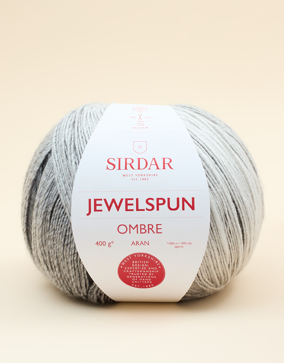 Sirdar Jewelspun Ombré Aran 400g 105 Silvery Moon