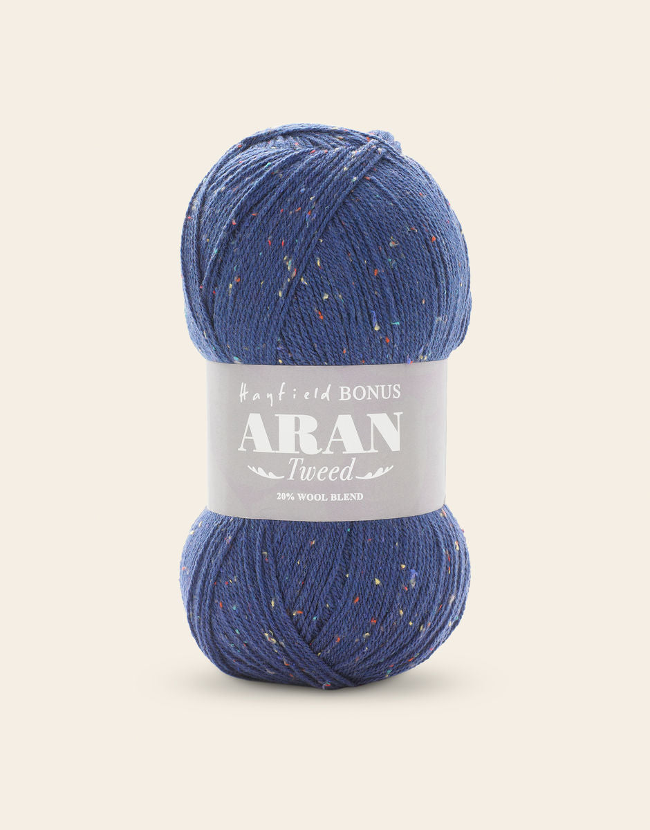 Hayfield Bonus Aran Tweed 400g 732 Colour Pop Blue