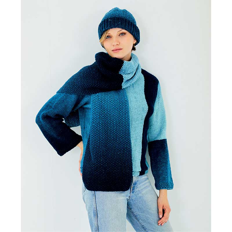 Stylecraft Horizon Chunky Pattern 10188 Knit Sweater, Hat and Scarf