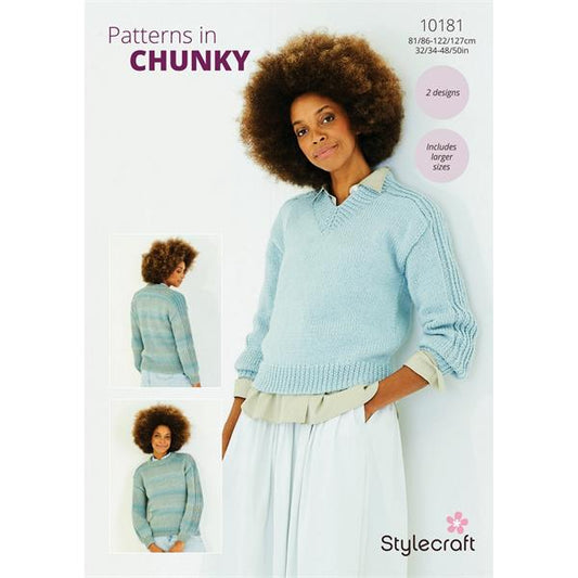 Stylecraft Moorland Chunky Pattern 10181 Knit Sweater