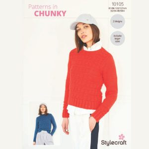 Stylecraft Chunky Pattern 10105 Knit Sweater