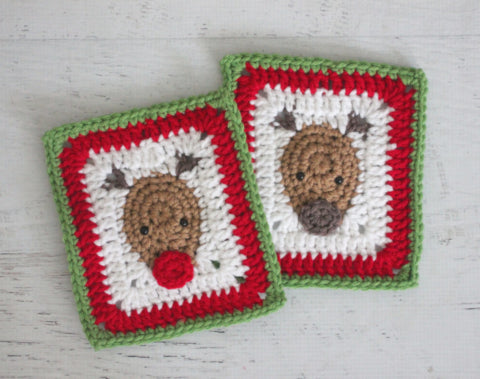 Repeat Crafter Me, Crochet Reindeer Christmas Blanket Kit
