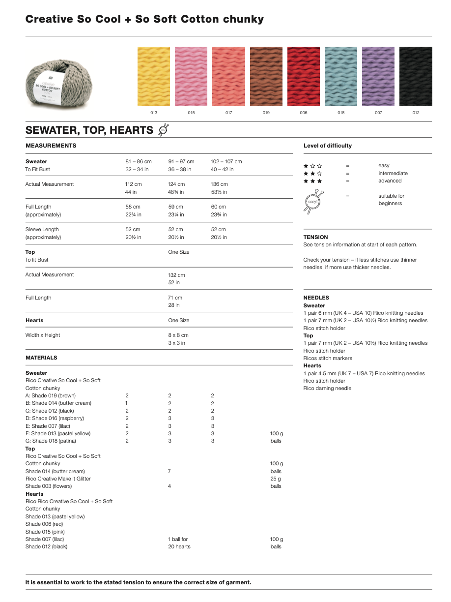 Rico So Cool So Soft Chunky Cotton Pattern 1108