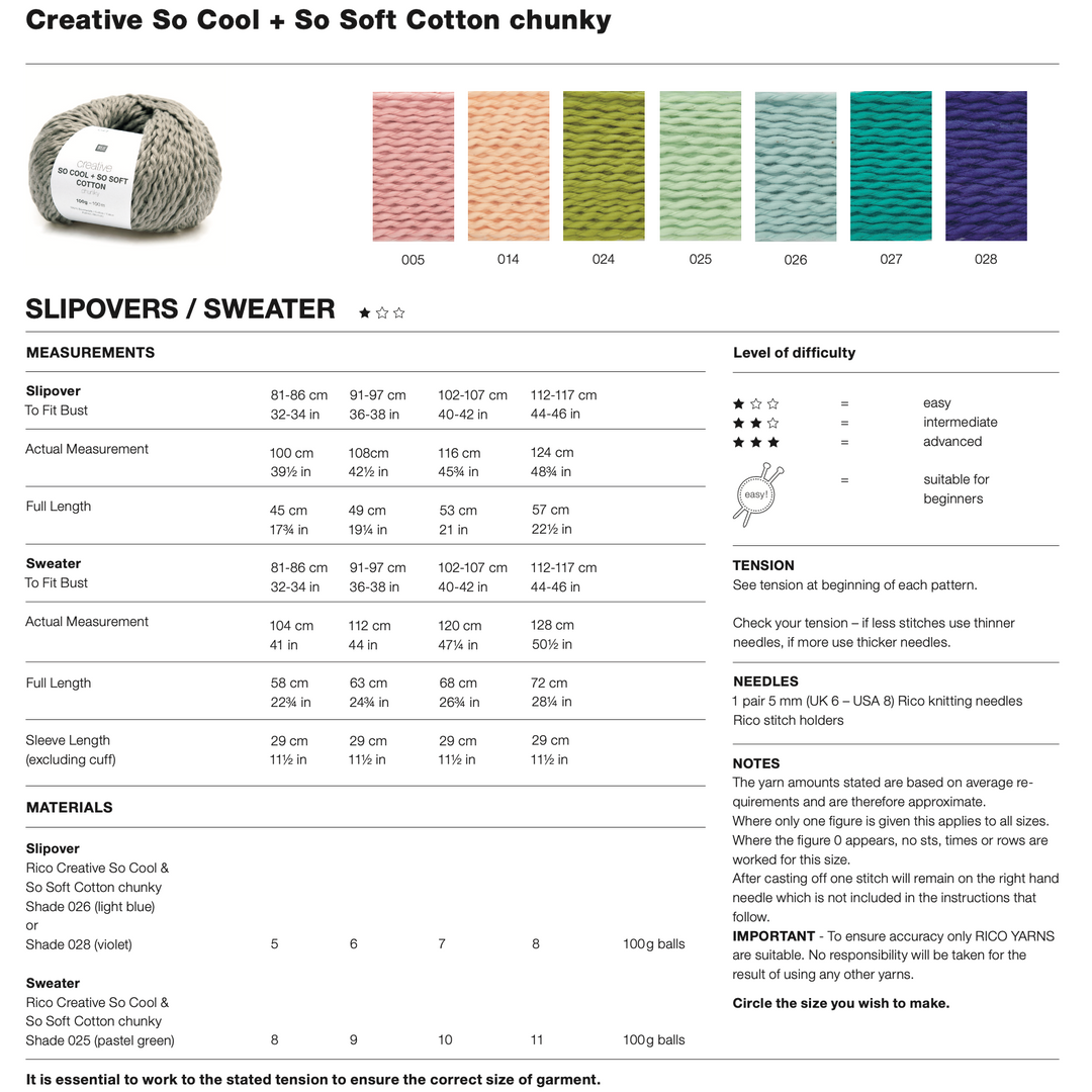 Rico So Cool So Soft Chunky Cotton Pattern 1283
