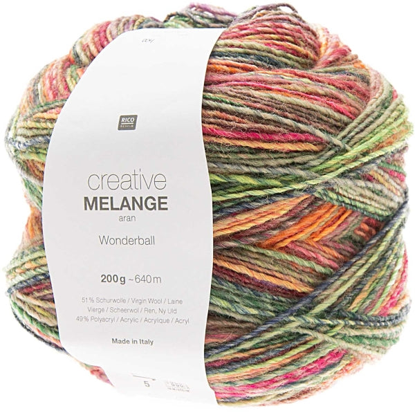 Rico Creative Melange Aran Wonderball 004 Multicolour