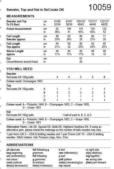 Stylecraft Recreate Dk Pattern 10059 *NEW*