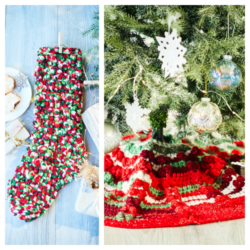 Stylecraft Winter Magic Pattern, Stocking And Christmas Tree Skirt 10030 (Crochet)