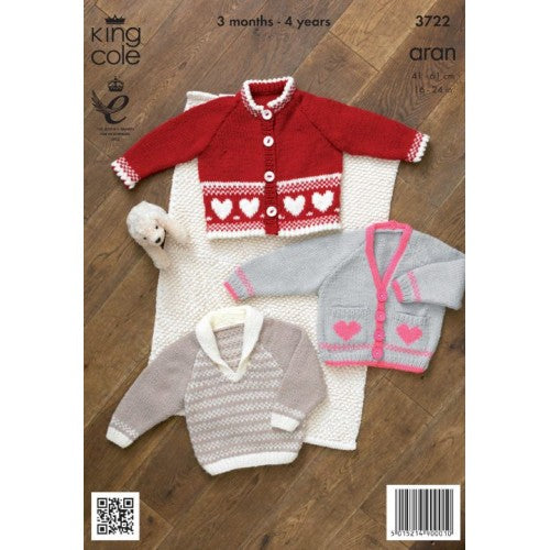 King Cole Aran Pattern 3722