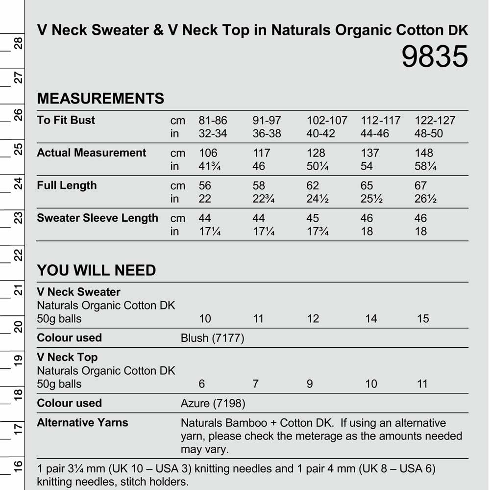 Stylecraft Naturals Organics pattern 9835