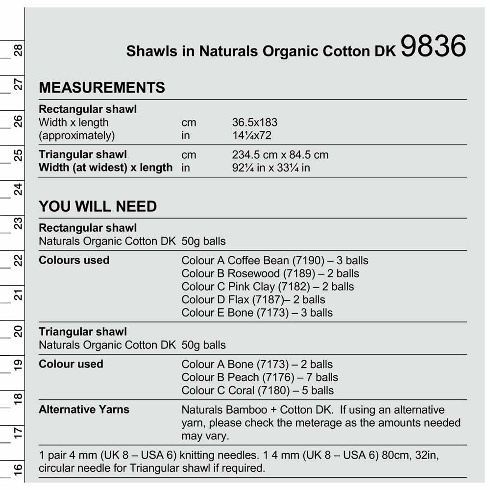 Stylecraft Naturals Organics Pattern 9836