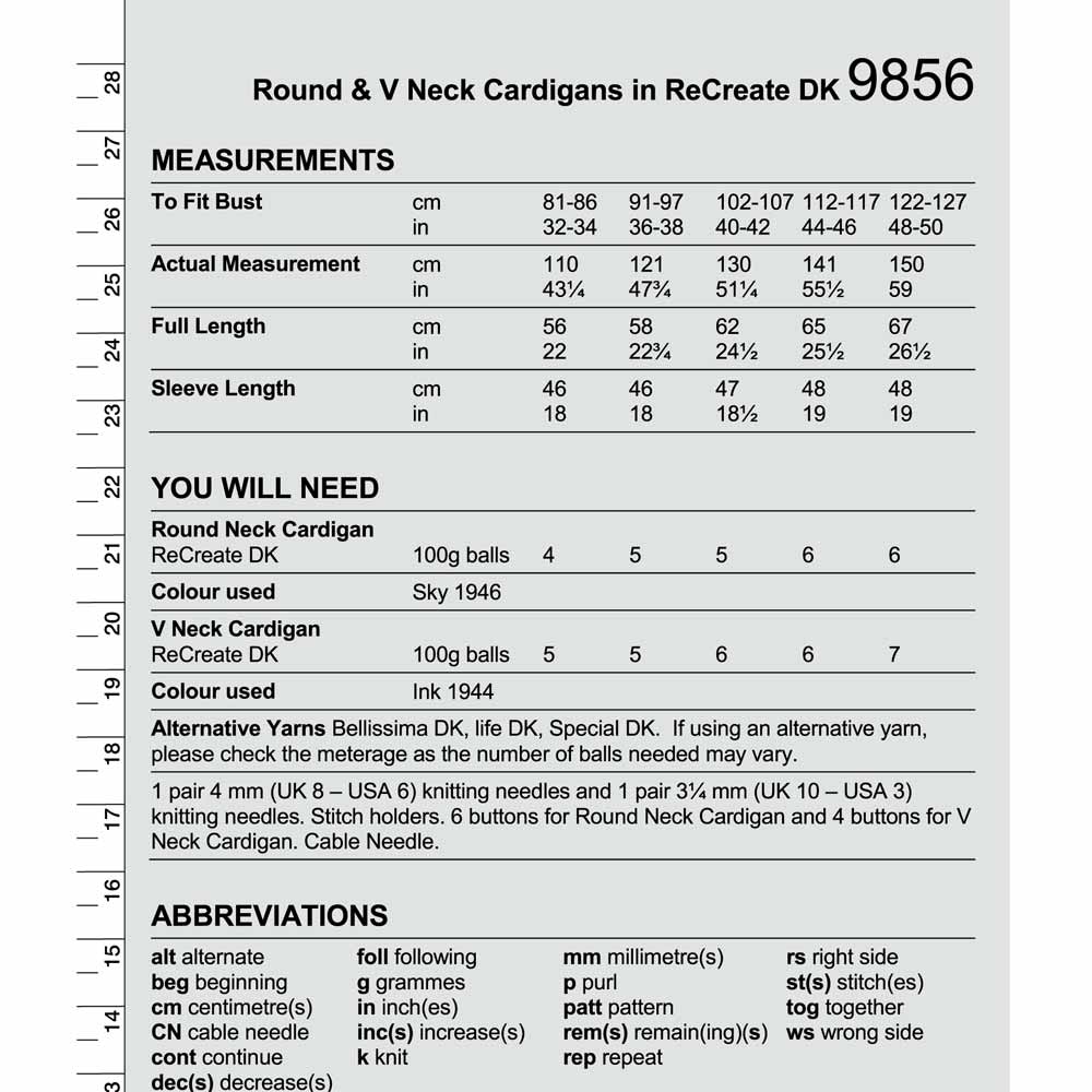Stylecraft Recreate Dk Pattern 9856