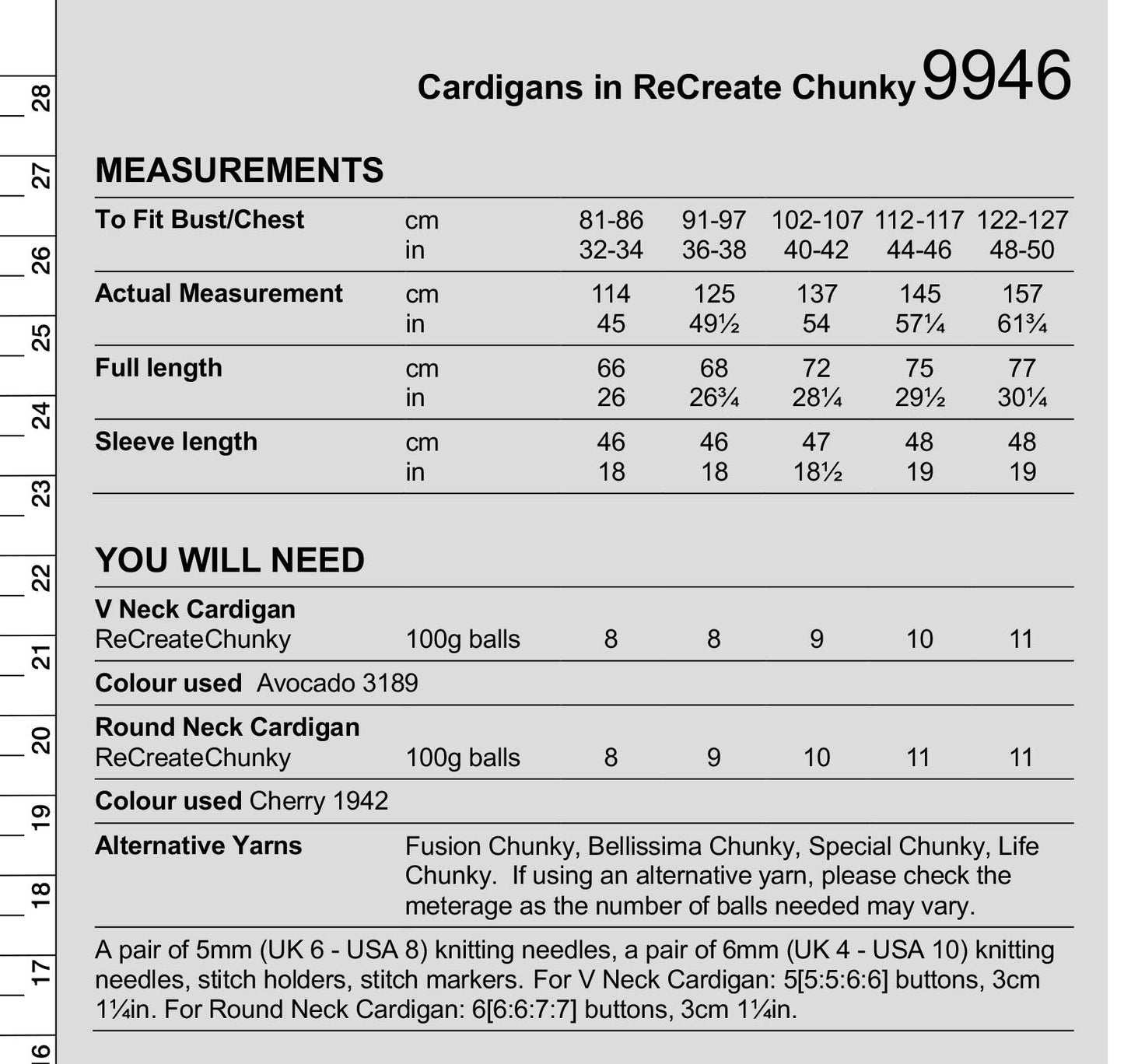 Stylecraft Recreate Chunky Pattern 9946