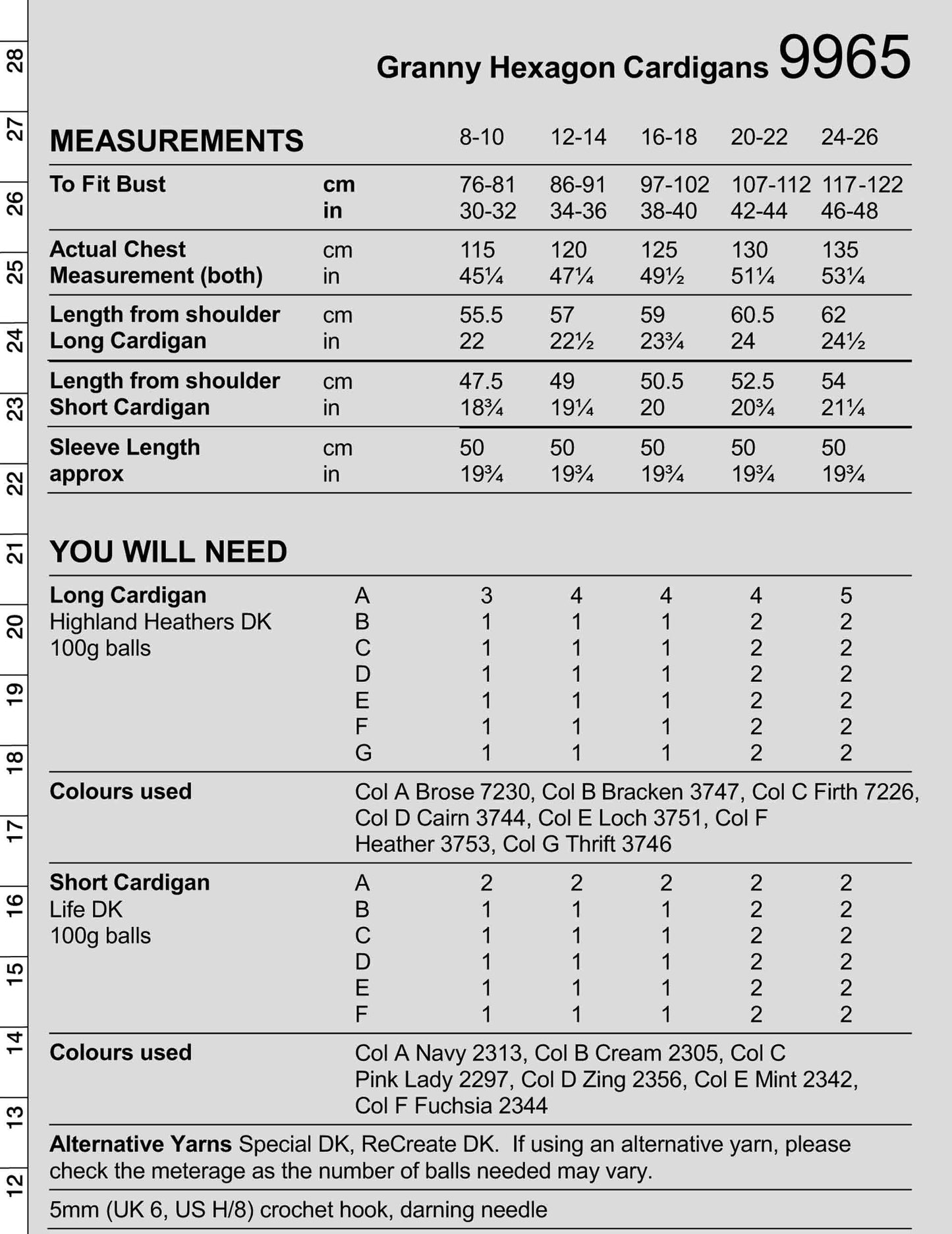 Stylecraft Ladies Crochet Pattern 9965