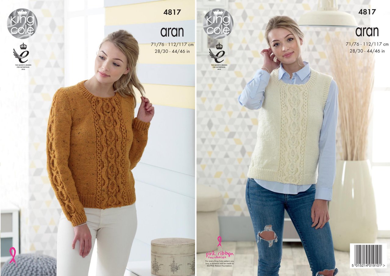 King Cole Aran Pattern 4817