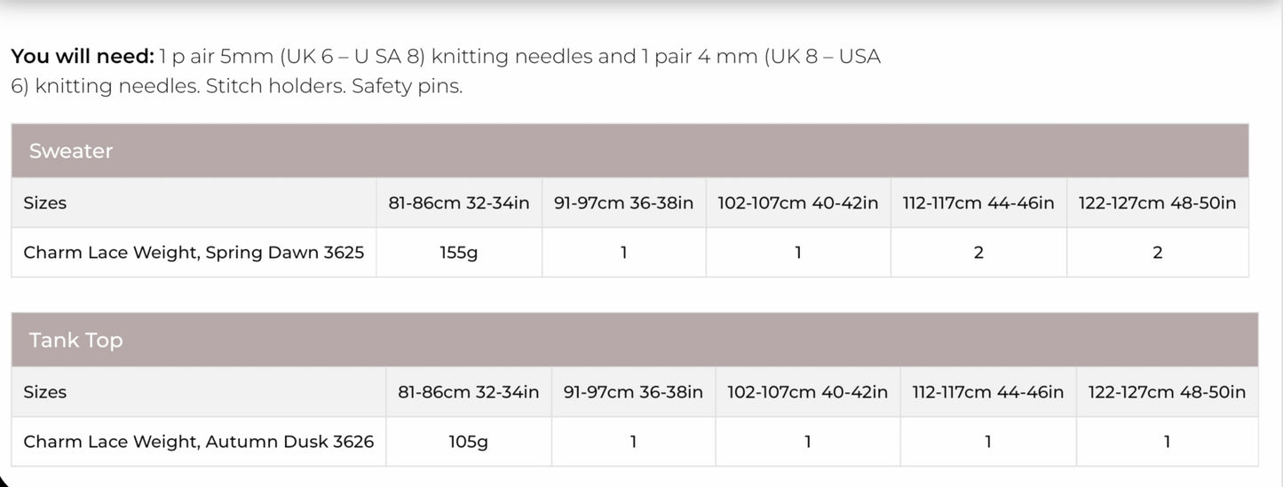 Stylecraft Charm Pattern 9881