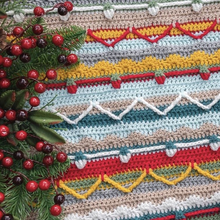 Woman's Weekly Festive Joy Crochet Blanket Kit.