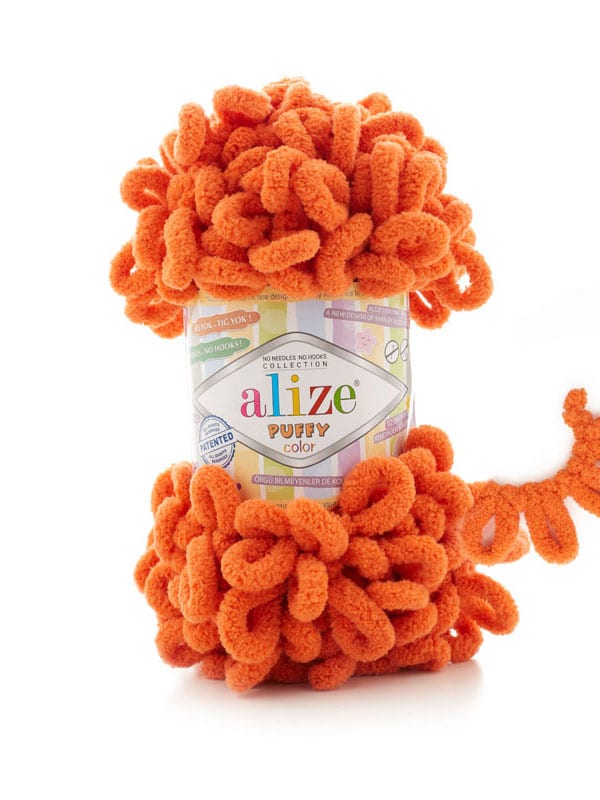 Alize Puffy Finger Knitting 06 Orange