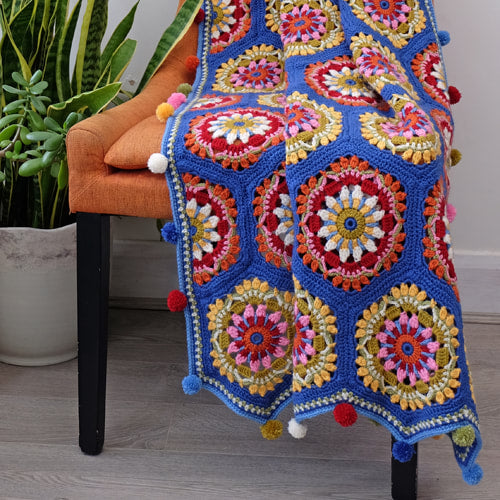 Janie Crow "The Blue House" Crochet Blanket Pattern