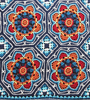 Janie Crow “Persian Tiles”Blanket Pattern with Eastern Jewels Colour Chart Included