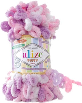 Alize Puffy Colour Finger Knitting 6051 Pink/Lavender