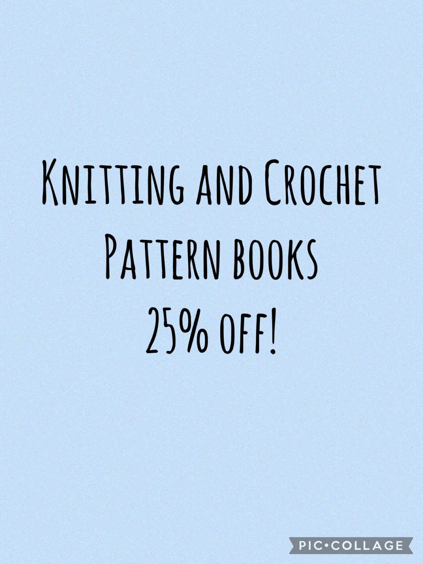 **Pattern Books, 25% Off!**