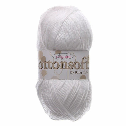King Cole Cottonsoft Dk 710 White 100g