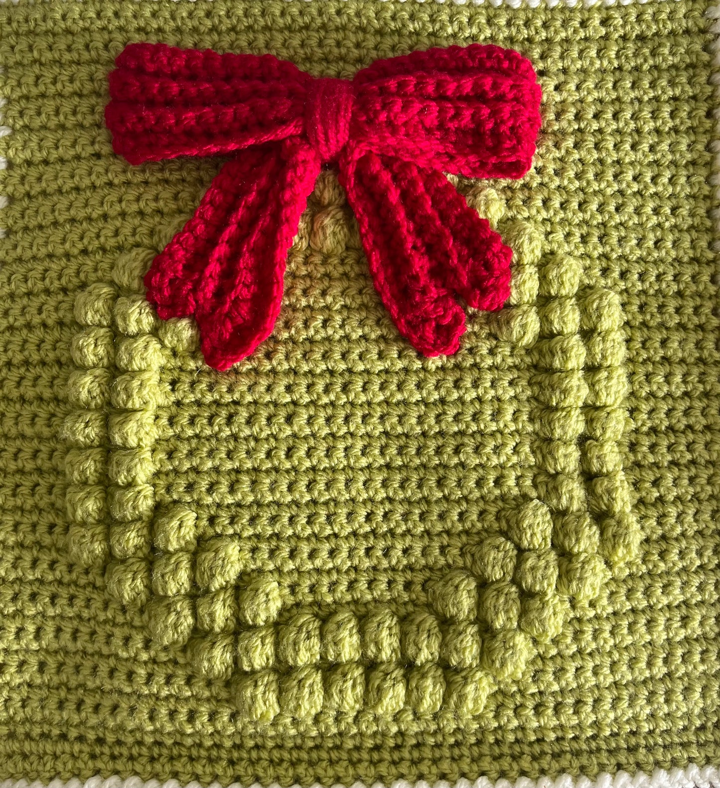 Christmas Crochet Bobble Blanket Yarn Kit and Pattern