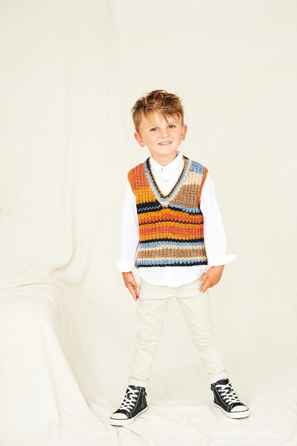 Stylecraft Merry Go Round Chunky Pattern 10045 Kids Sweater/Tank Top