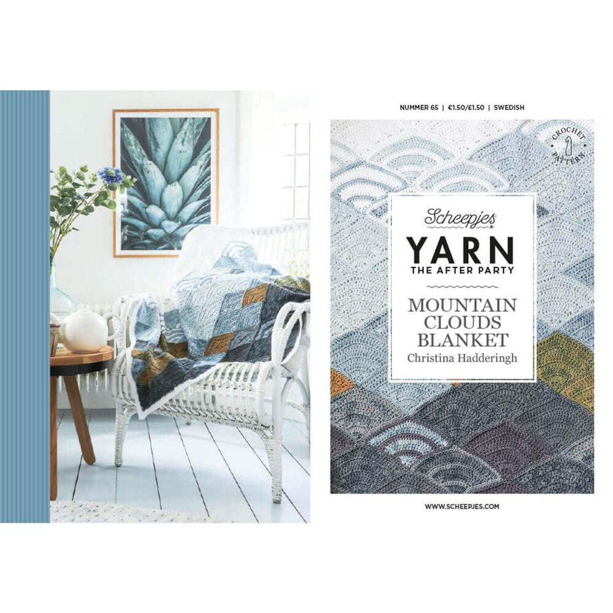 Yarn- The After Party No.65 Mountains Clouds Blanket Pattern (Crochet)